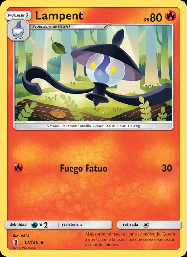 Lampent card in Spanish