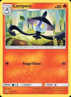 Lampent card in Spanish