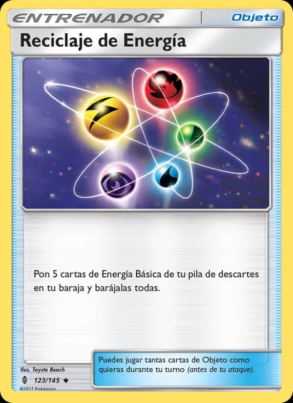 Reciclaje de Energía card in Spanish