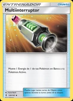 Multiinterruptor card in Spanish