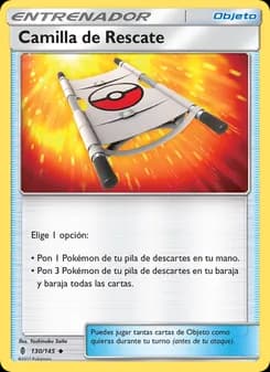 Camilla de Rescate card in Spanish