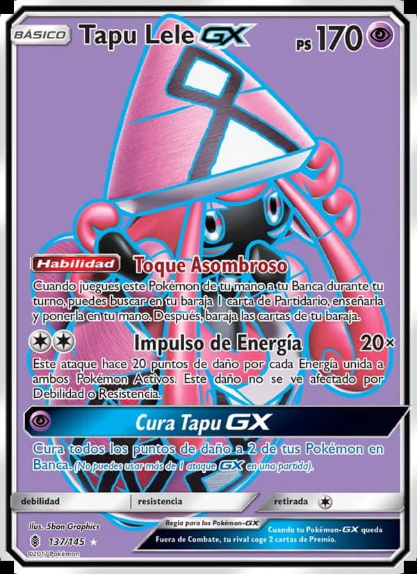 Tapu Lele GX card in Spanish