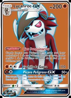 Lycanroc GX card in Spanish