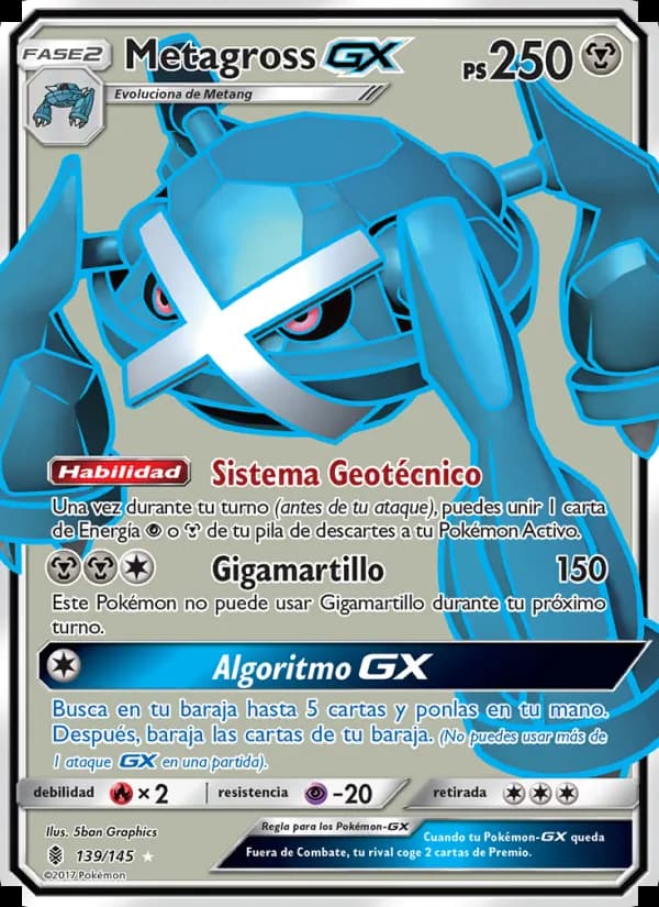 Metagross GX card in Spanish