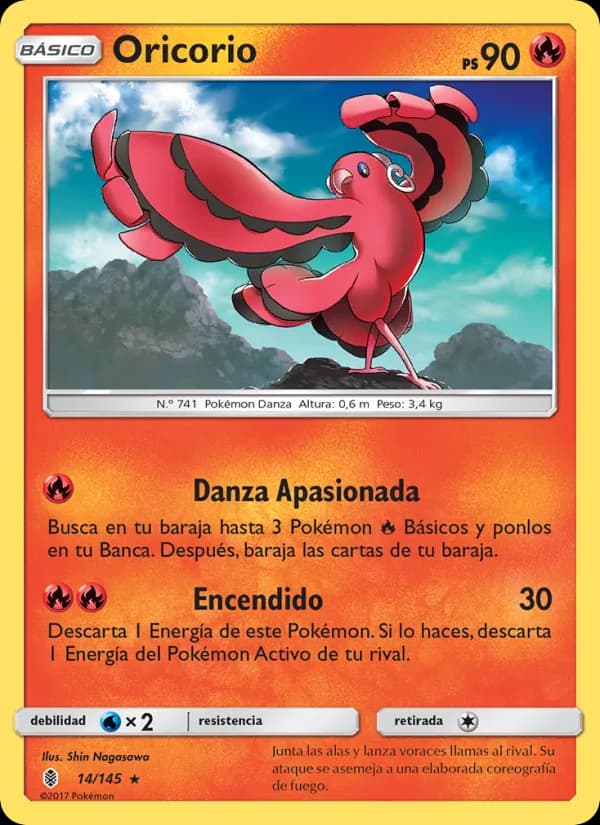 Oricorio card in Spanish