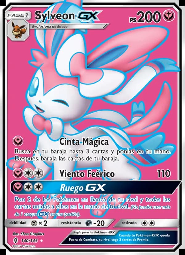 Sylveon GX card in Spanish