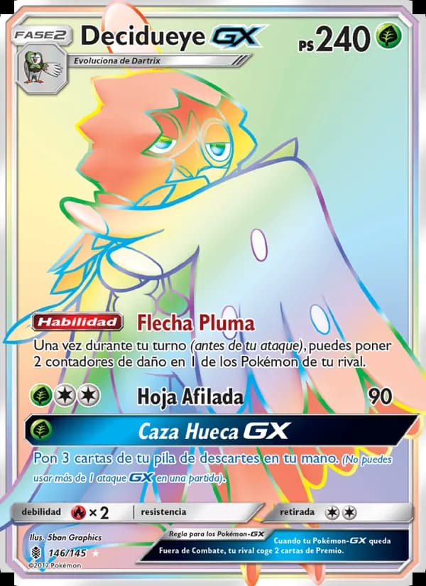 Decidueye GX card in Spanish