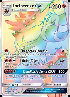 Incineroar GX card in Spanish