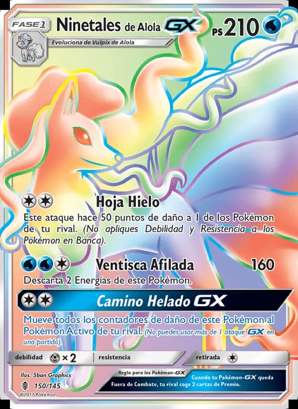 Ninetales de Alola GX card in Spanish
