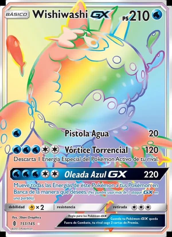 Wishiwashi GX card in Spanish