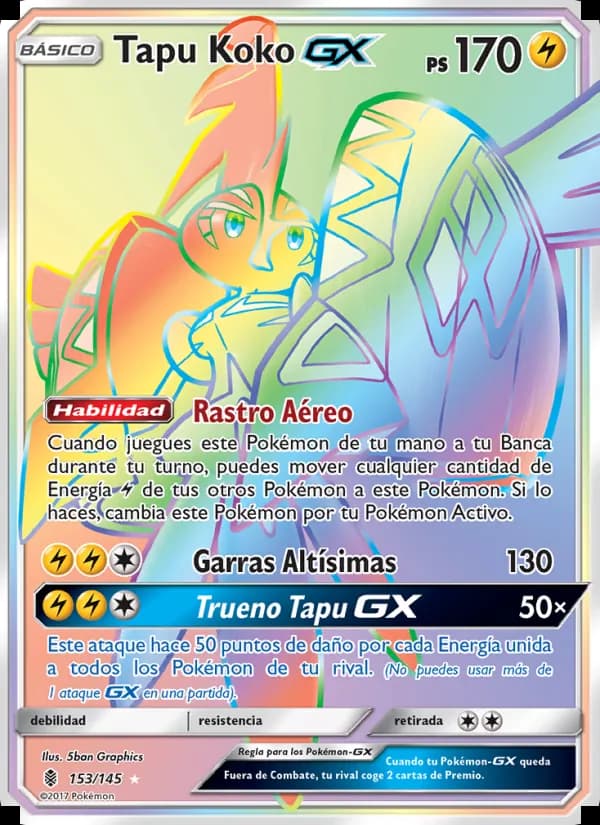 Tapu Koko GX card in Spanish