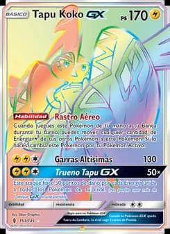 Tapu Koko GX card in Spanish