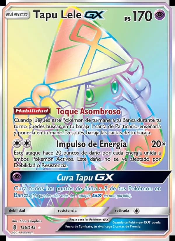 Tapu Lele GX card in Spanish