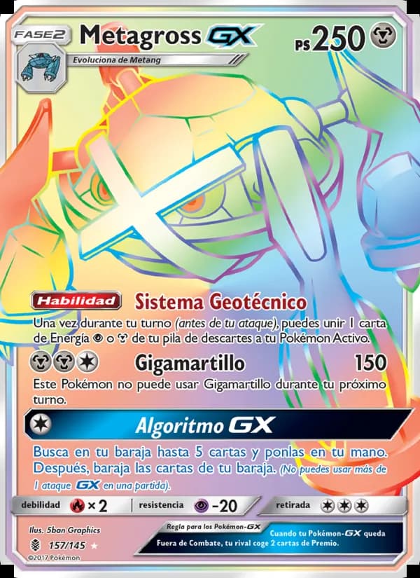 Metagross GX card in Spanish