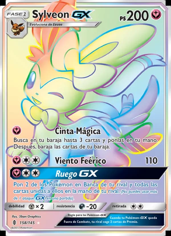 Sylveon GX card in Spanish