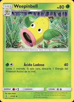 Weepinbell card in Spanish