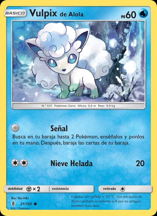 Vulpix de Alola card in Spanish