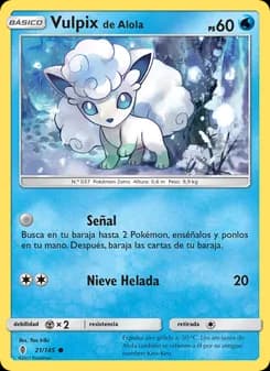 Vulpix de Alola card in Spanish