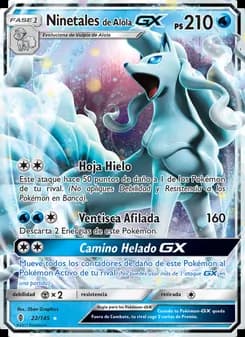 Ninetales de Alola GX card in Spanish