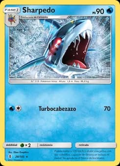 Sharpedo card in Spanish