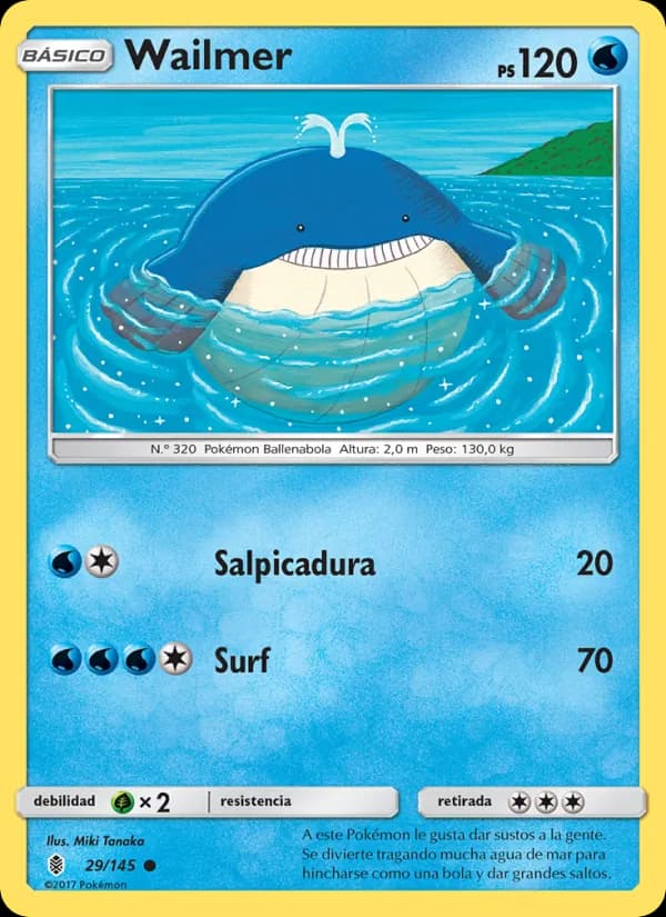 Wailmer card in Spanish