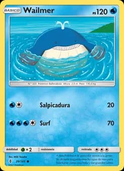 Wailmer card in Spanish