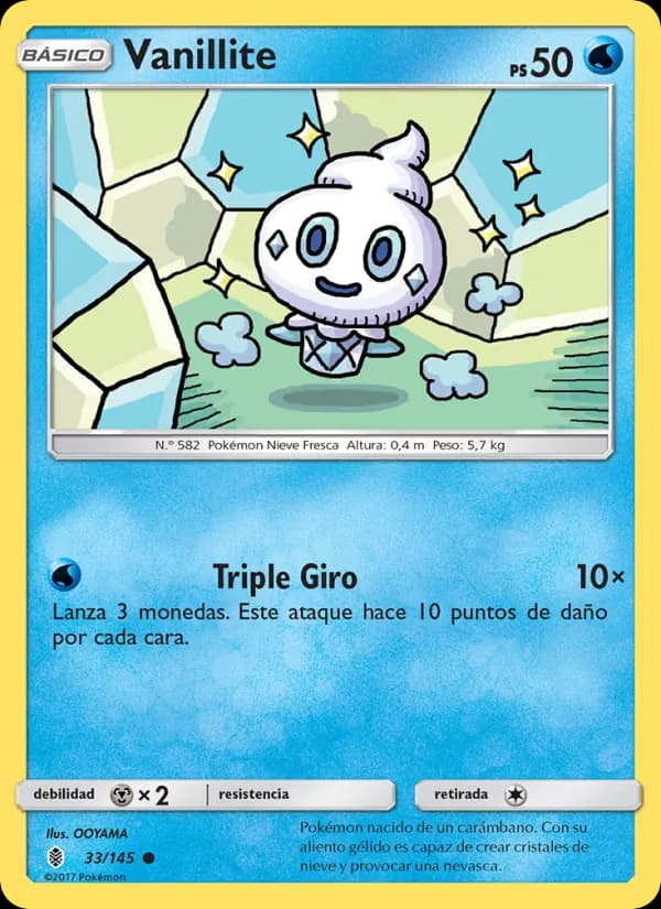 Vanillite card in Spanish