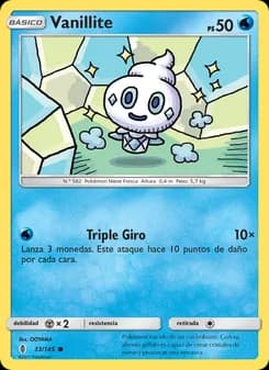 Vanillite card in Spanish