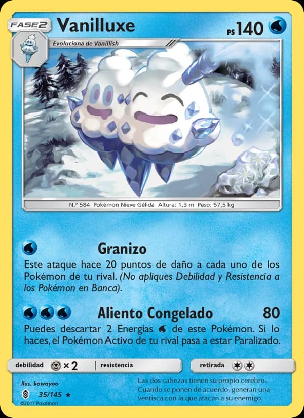 Vanilluxe card in Spanish