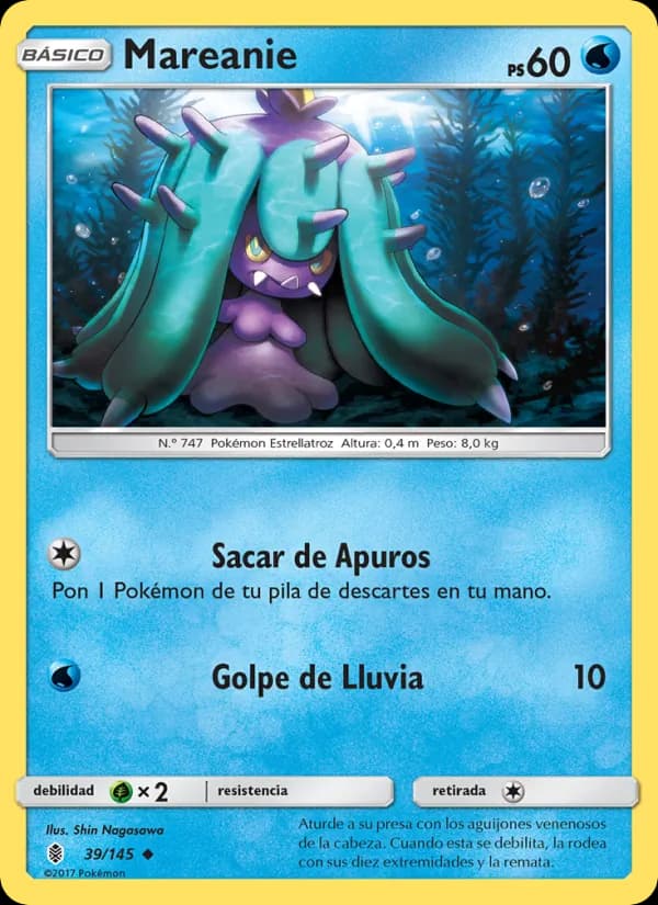 Mareanie card in Spanish