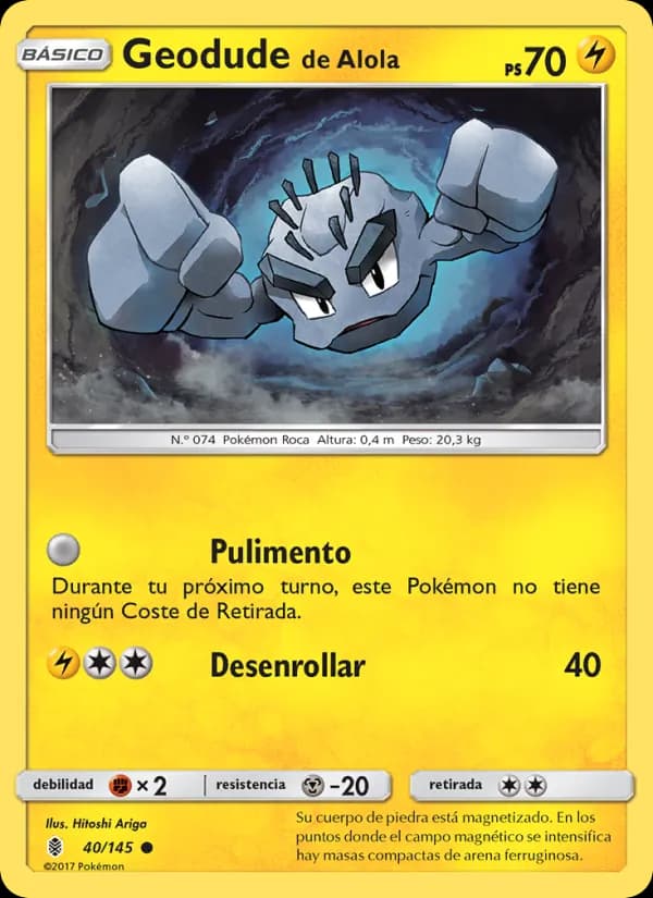 Geodude de Alola card in Spanish