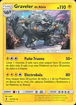 Graveler de Alola card in Spanish