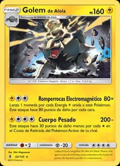 Golem de Alola card in Spanish
