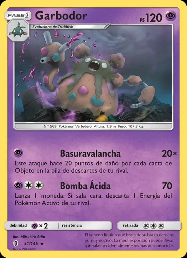 Garbodor card in Spanish