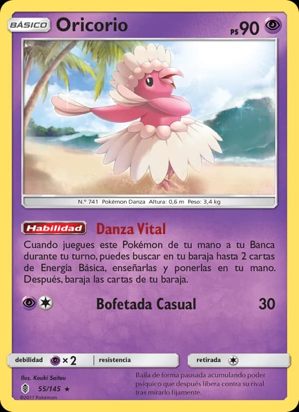 Oricorio card in Spanish