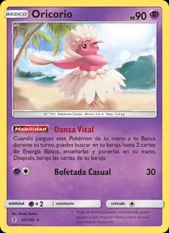 Oricorio card in Spanish