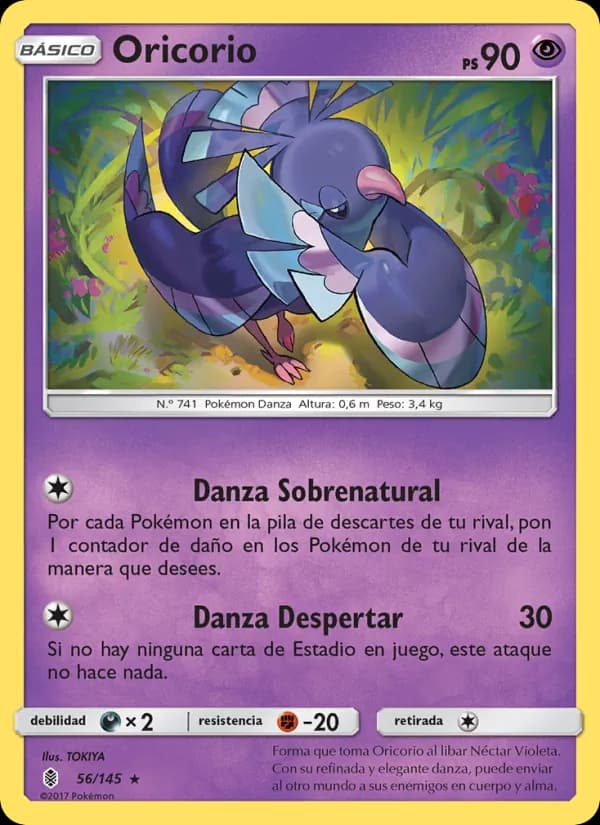 Oricorio card in Spanish