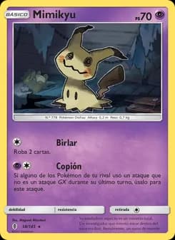 Mimikyu card in Spanish