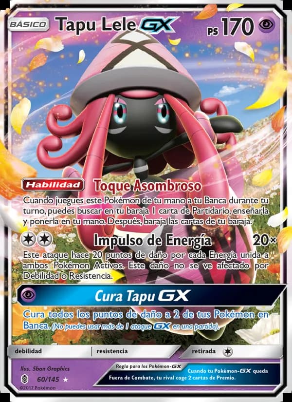 Tapu Lele GX card in Spanish