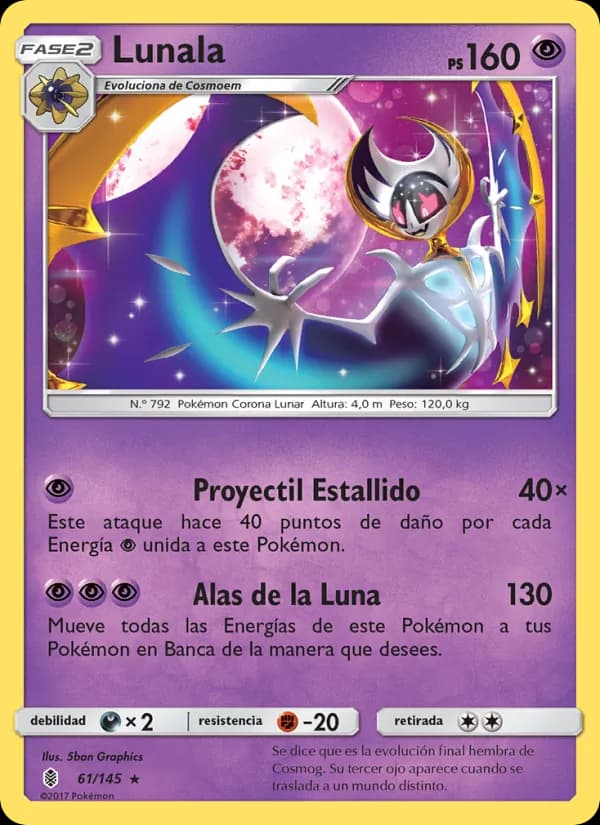 Lunala card in Spanish