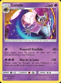 Lunala card in Spanish