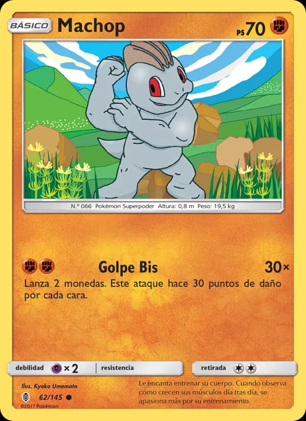 Machop card in Spanish