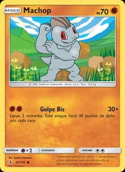 Machop card in Spanish