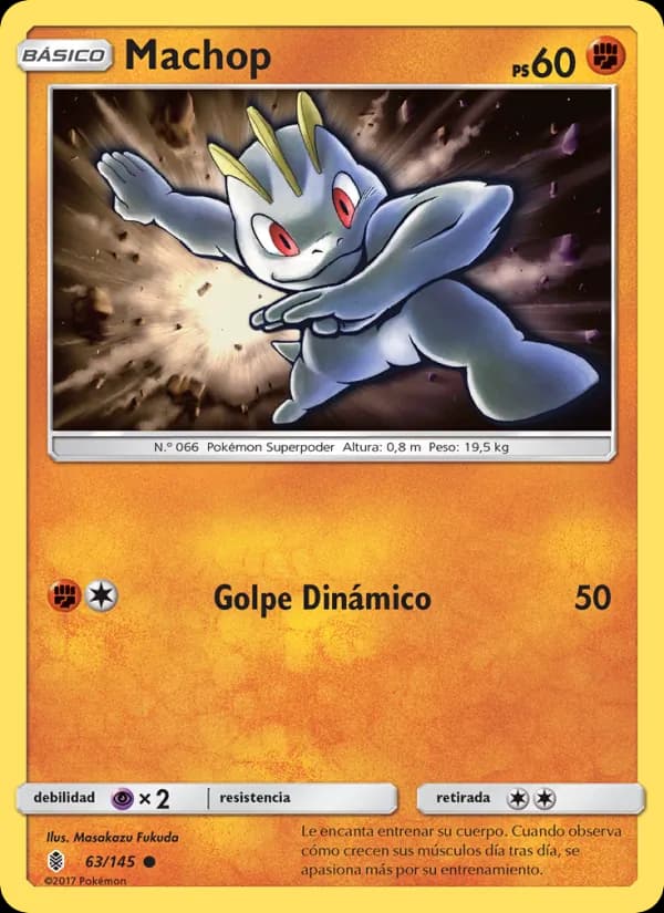 Machop card in Spanish