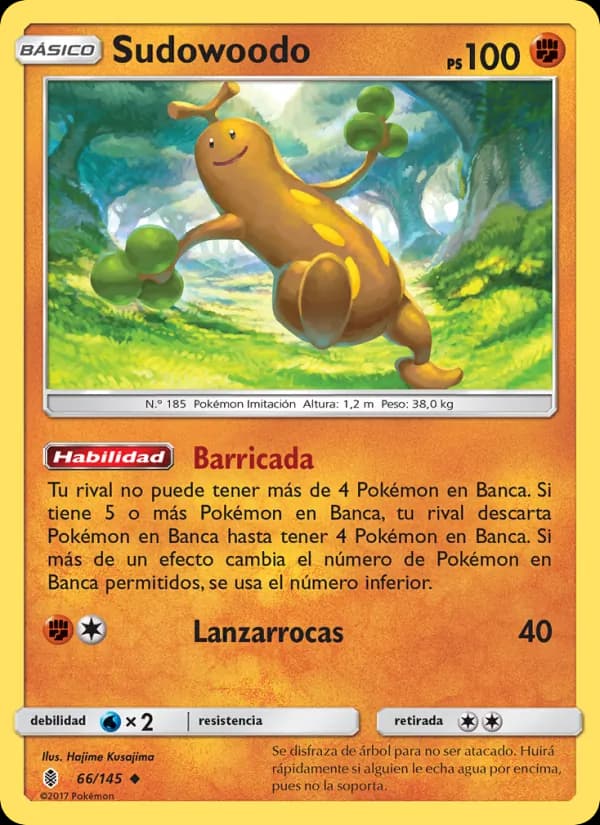 Sudowoodo card in Spanish