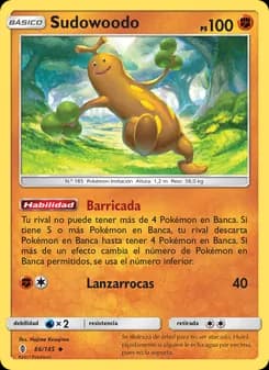 Sudowoodo card in Spanish