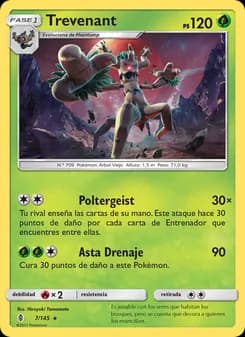Trevenant card in Spanish