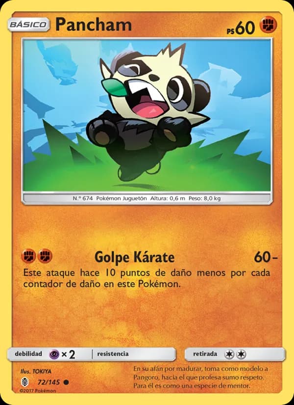 Pancham card in Spanish
