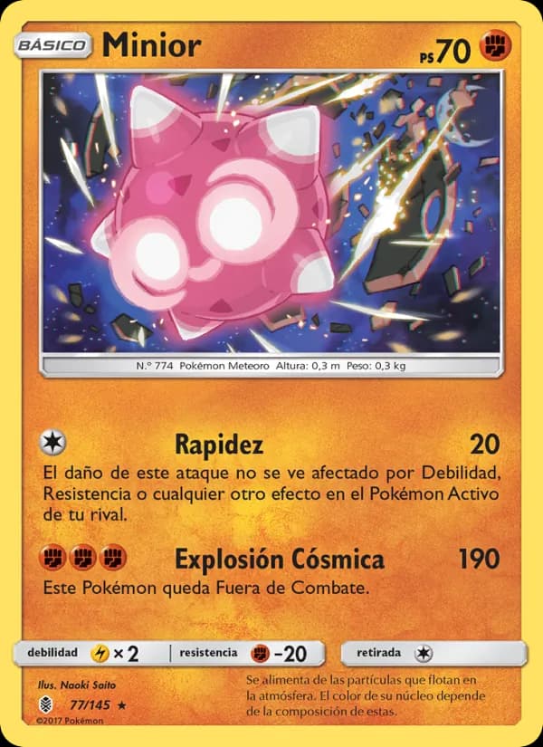 Minior card in Spanish