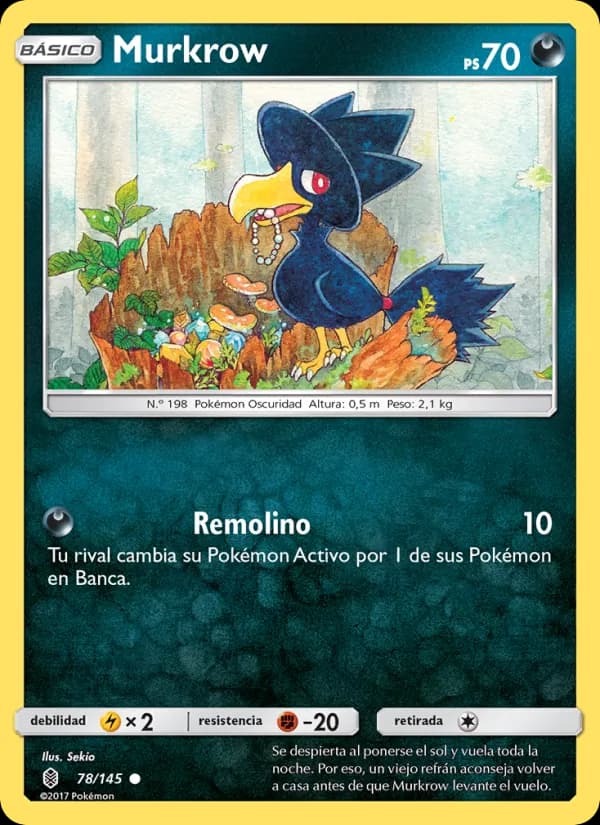 Murkrow card in Spanish